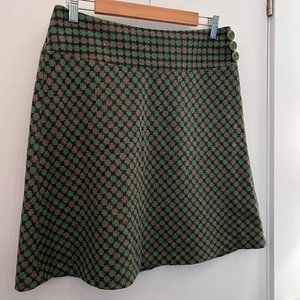 Ann Taylor LOFT Green Wool Skirt